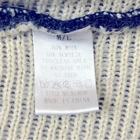 GeeGee Southwestern Aztec Long Sleeve Open Front Mid Length Sweater Cardigan - Picture 7 of 8